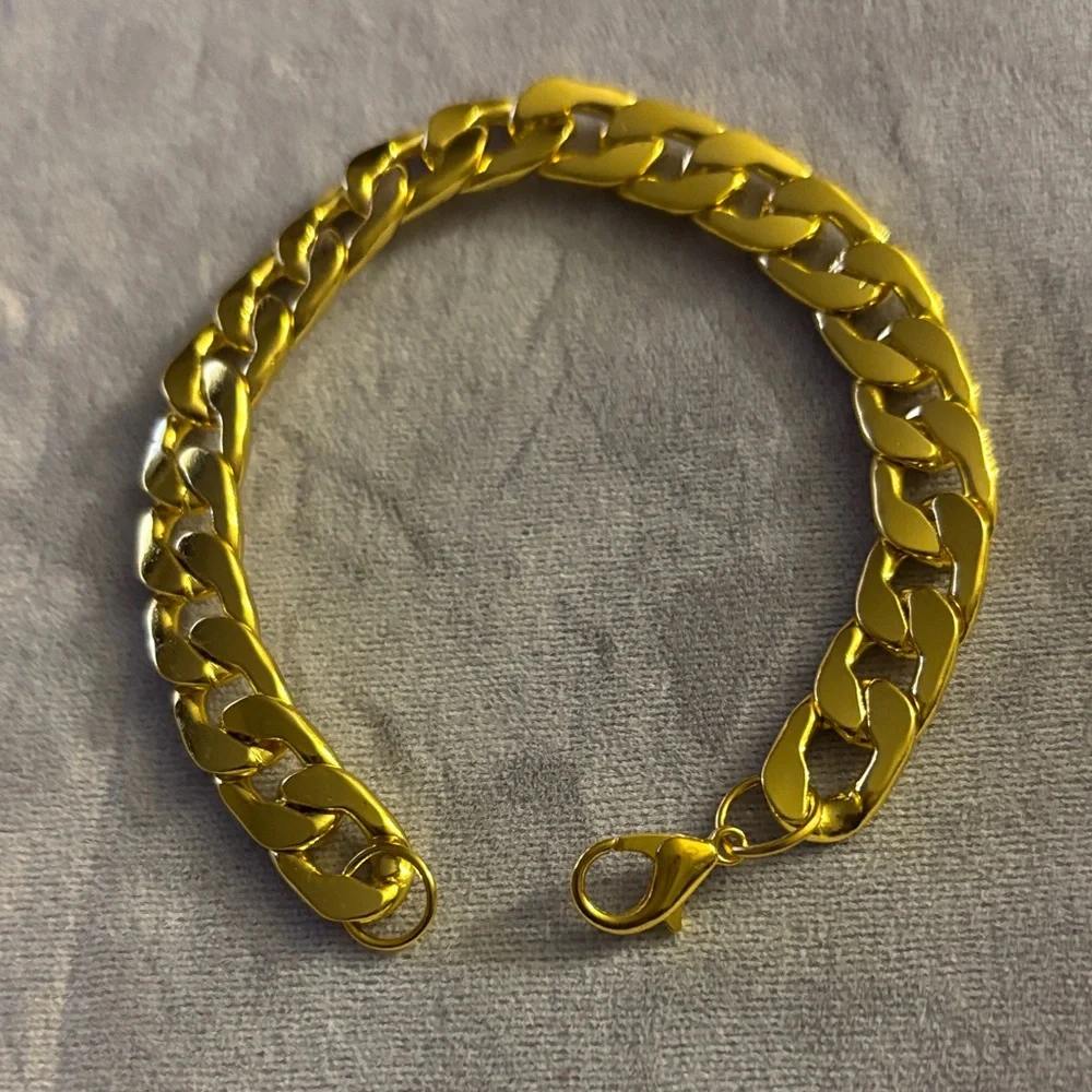 Men's Gold-Tone Chain Bracelet